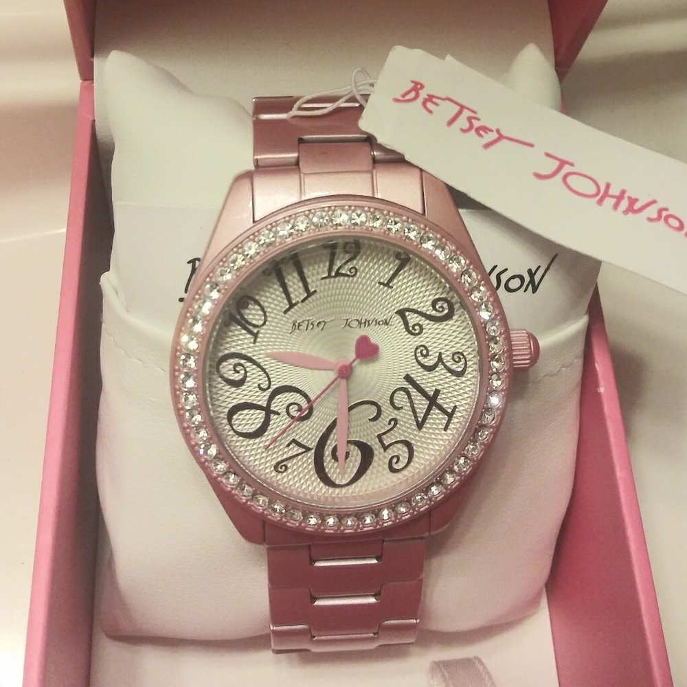 NWT Betsey Johnson watch pink